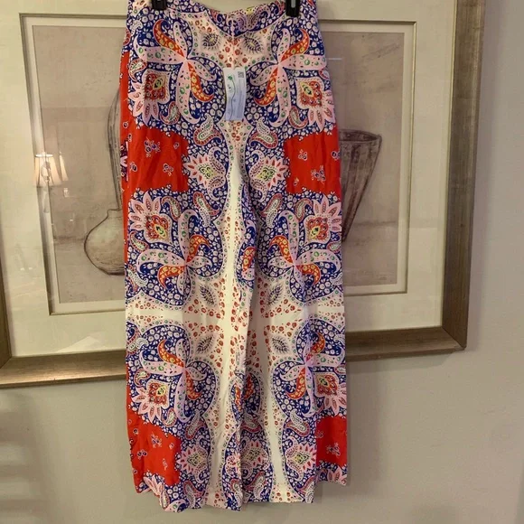 Boden Palazzo fluid crêpe trousers in the multicolored floral Presley print - Picture 3 of 12